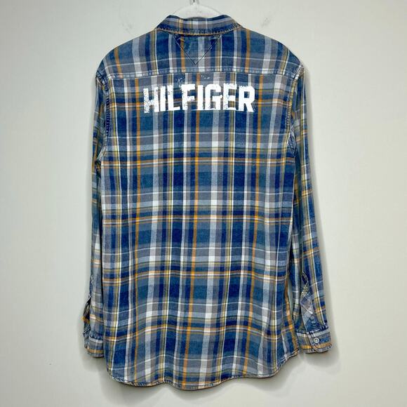 Tommy Hilfiger Plaid Flannel Shirt Size XL/20 Button Down - Picture 5 of 9